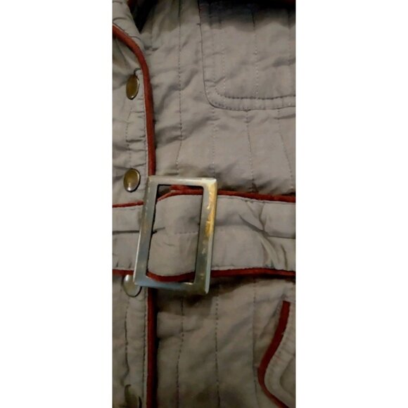 Tulle Women Belted Textured Vintage Design Jacket Brown Size M/L 90s - Picture 14 of 14